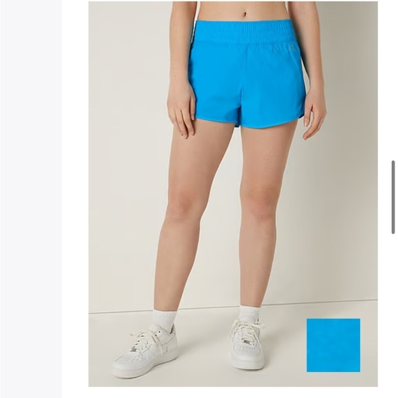 New NWT NIP‎ VS PINK Victoria Secret 3” active running shorts blue L large - Picture 1 of 2